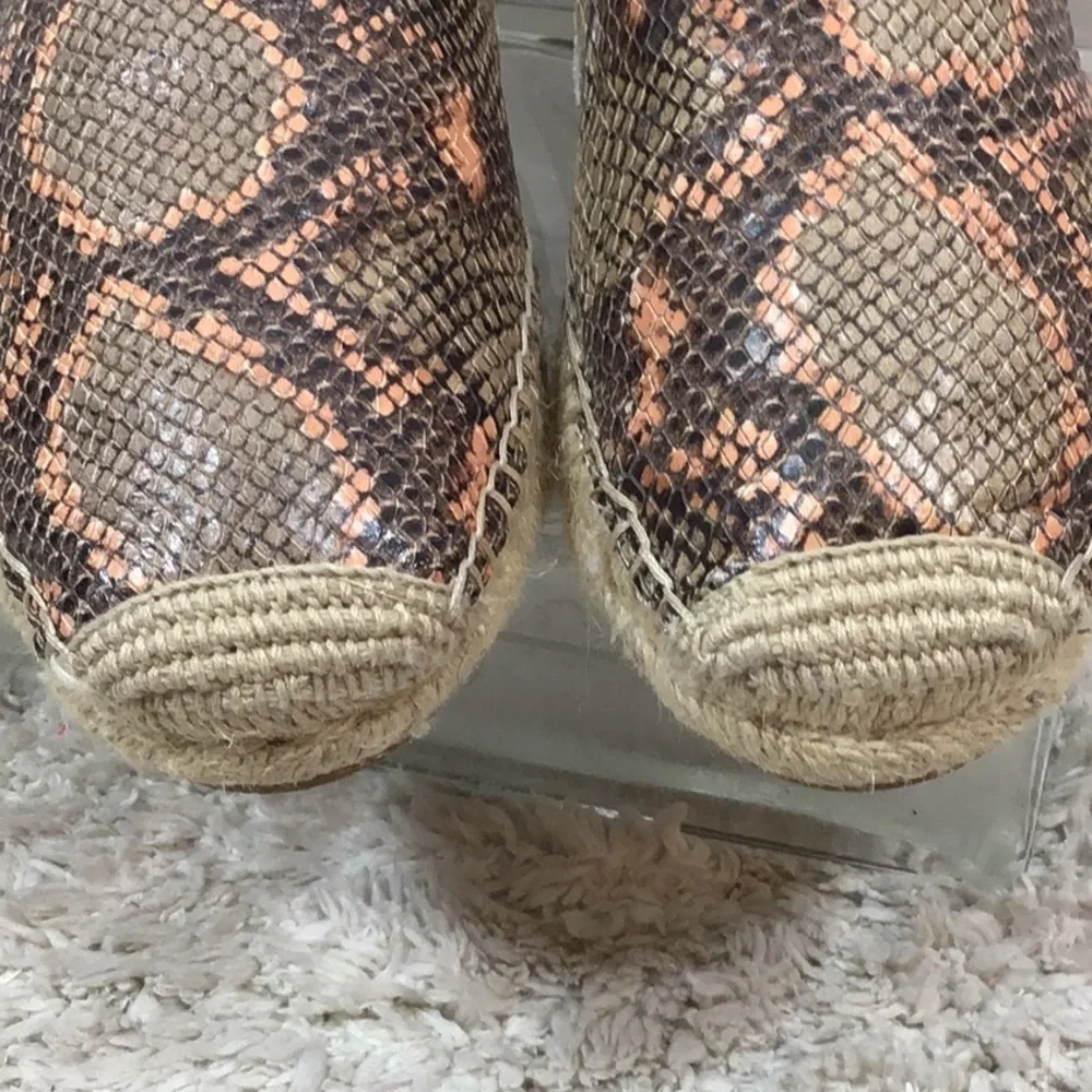Sam Edelman leather snakeskin espadrilles 7.5